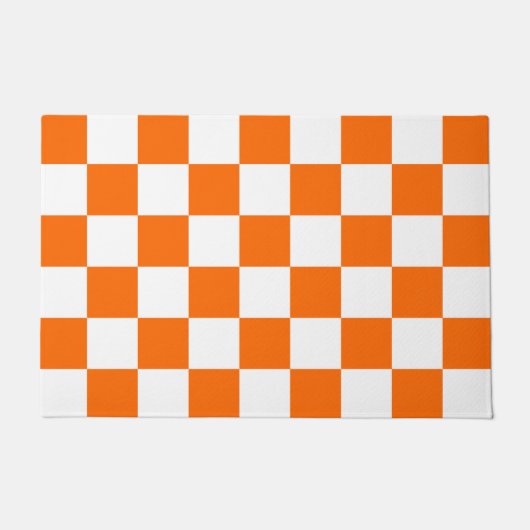 Oranje controllerpatroon voor Retro Checkerboard Deurmat (Voorkant)