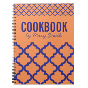 Oranje CookBook met een aangepast Hoesje-laptop Notitieboek