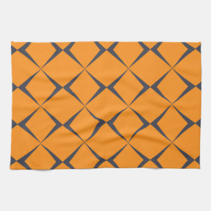 Oranje, cool, eenvoudig, trendy, chevron-vormen theedoek