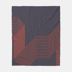 Oranje, coole, eenvoudige driehoekige decoratieve fleece deken