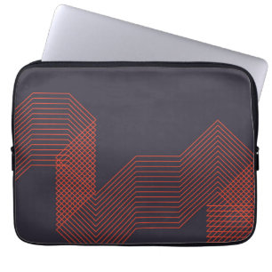 Oranje, coole, eenvoudige driehoekige decoratieve  laptop sleeve