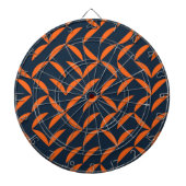 Oranje, coole, moderne, trendy golvende illustrati dartbord (Voorkant)