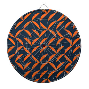 Oranje, coole, moderne, trendy golvende illustrati dartbord