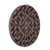 Oranje, coole, moderne, trendy golvende illustrati dartbord (Voorkant Links)