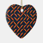 Oranje, coole, moderne, trendy golvende illustrati keramisch ornament (Rechts)