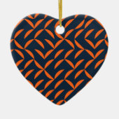 Oranje, coole, moderne, trendy golvende illustrati keramisch ornament (Voorkant)