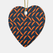 Oranje, coole, moderne, trendy golvende illustrati keramisch ornament (Links)
