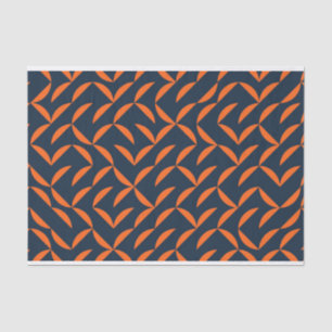 Oranje, coole, moderne, trendy golvende illustrati tissuepapier