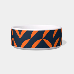 Oranje, coole, moderne, trendy golvende illustrati voerbakje