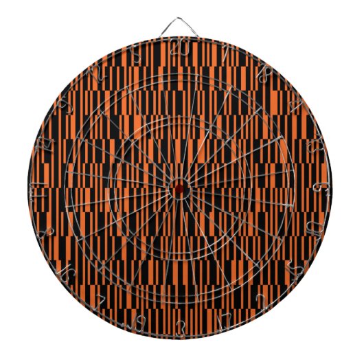 Oranje, coole, trendy, moderne geometrische grafis dartbord (Voorkant)