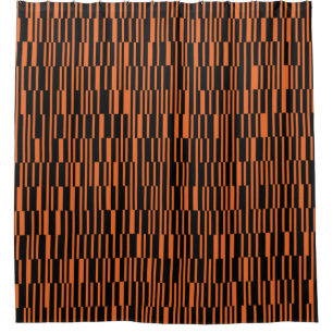 Oranje, coole, trendy, moderne geometrische grafis douchegordijn