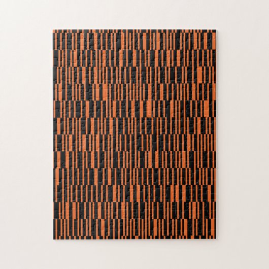 Oranje, coole, trendy, moderne geometrische grafis legpuzzel (Verticaal)