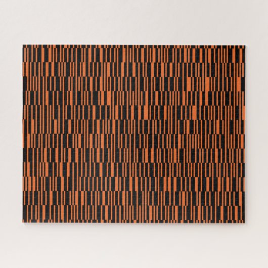 Oranje, coole, trendy, moderne geometrische grafis legpuzzel (Horizontaal)