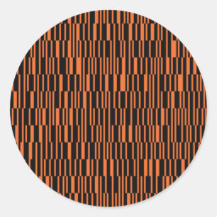 Oranje, coole, trendy, moderne geometrische grafis ronde sticker