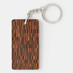 Oranje, coole, trendy, moderne geometrische grafis sleutelhanger
