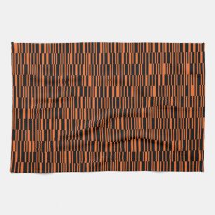 Oranje, coole, trendy, moderne geometrische grafis theedoek