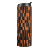 Oranje, coole, trendy, moderne geometrische grafis thermosbeker (Gedraaid links)