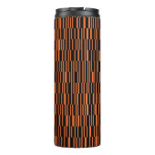 Oranje, coole, trendy, moderne geometrische grafis thermosbeker (Achterkant)