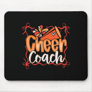 Oranje Coquette Pom Poms Strik Cheer Coach Vader C Muismat