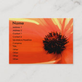 Oranje Coral Poppy Floral Visitekaartjes (Voorkant)