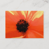 Oranje Coral Poppy Floral Visitekaartjes (Achterkant)