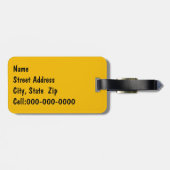 Oranje Cosmo Flowers Fotograaf Aangepast Bagagelabel (Achterkant horizontaal)