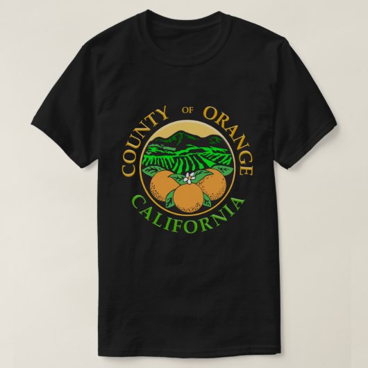Oranje County, CA T-shirt (Design voorkant)