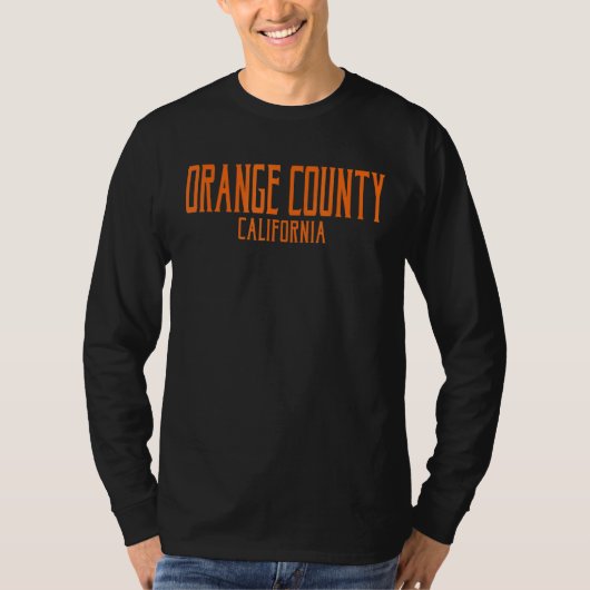 Oranje County California  Text Sinaasappel Pr T-shirt (Voorkant)