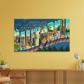 Oranje County, Californië - Grote Letter-scènes Canvas Afdruk (Insitu (Woonkamer))