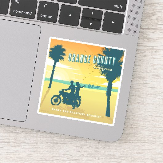 Oranje County, Californische stranden Sticker (Detail)