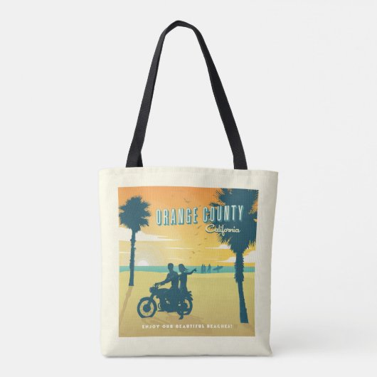 Oranje County, Californische stranden Tote Bag (Achterkant)