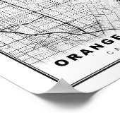 Oranje County Kaart Poster (Hoek)