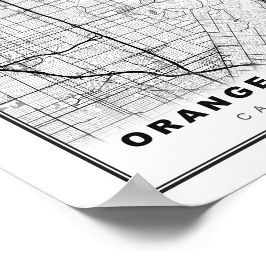 Oranje County Map Poster (Hoek)