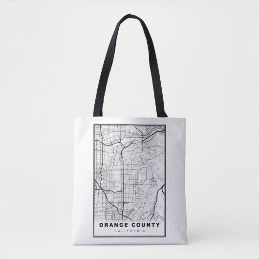Oranje County Map Tote Bag (Voorkant)