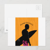 Oranje County Surfer Briefkaart (Voorkant / Achterkant)
