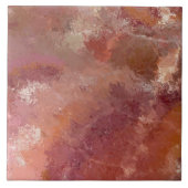 Oranje Craquelé Pastel Keramische Tegel Tegeltje (Voorkant)