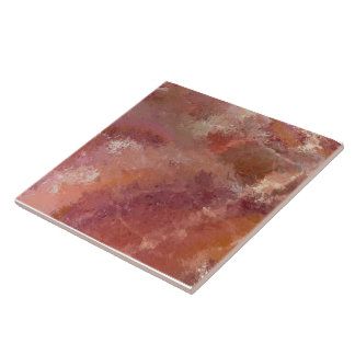 Oranje Craquelé Pastel Keramische Tegel Tegeltje