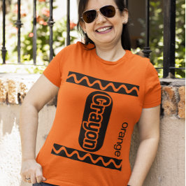 Oranje Crayon Halloween Kostuum T-shirt