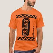 Oranje Crayon Halloween Kostuum T-shirt (Voorkant)