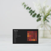 Oranje Crazy Patchwork Quilt Visitekaartje (Staand voorkant)