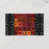 Oranje Crazy Patchwork Quilt Visitekaartje (Achterkant)