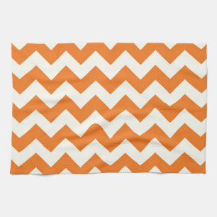 Oranje Cream Citrus Chevron ZigZag Stripes Gifts Theedoek