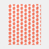 Oranje Cream Ghost Fleece Deken (Voorkant)