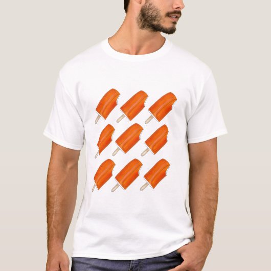 Oranje Cream Popsicles T-Shirt (Voorkant)