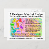 Oranje Cream Sickletini Ice Cream Martini Briefkaa Briefkaart (Voorkant / Achterkant)