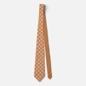 Oranje Creamsicle Plaid Stropdas (Voorkant)