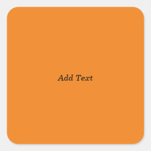 Oranje Creëer je eigen tekst toevoegen Aangepast Vierkante Sticker