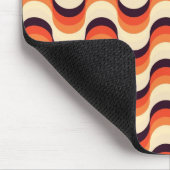 Oranje, crème, bruine retro-films Abstracte kunst Muismat (Hoek)