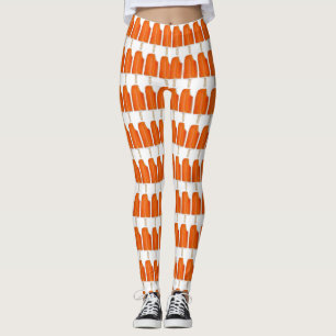 Oranje Creme Creamsicle Ice Cream Popsiche Print Leggings