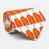 Oranje Creme Creamsicle Ice Cream Popsile Stropdas (Opgerold)